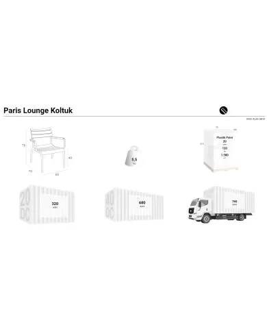 275 PARIS LOUNGE KOLTUK