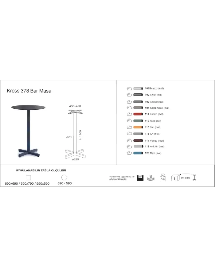 Kross 373 Masa Ø59 / Ø69 / 59x59 / 69x69 - BAR
