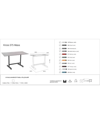 Kross 375 Masa 69x119 / 79x119 / 79x139