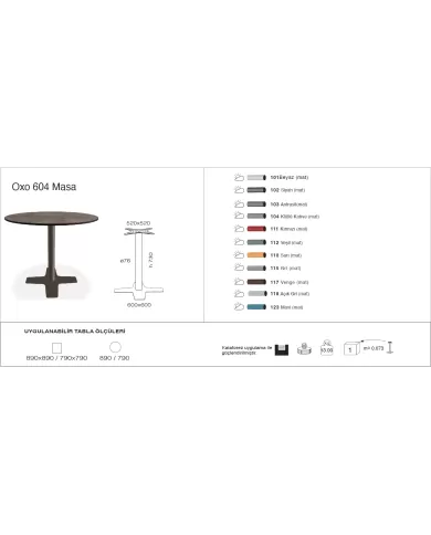 Oxo 604 Masa Ø79 / Ø89