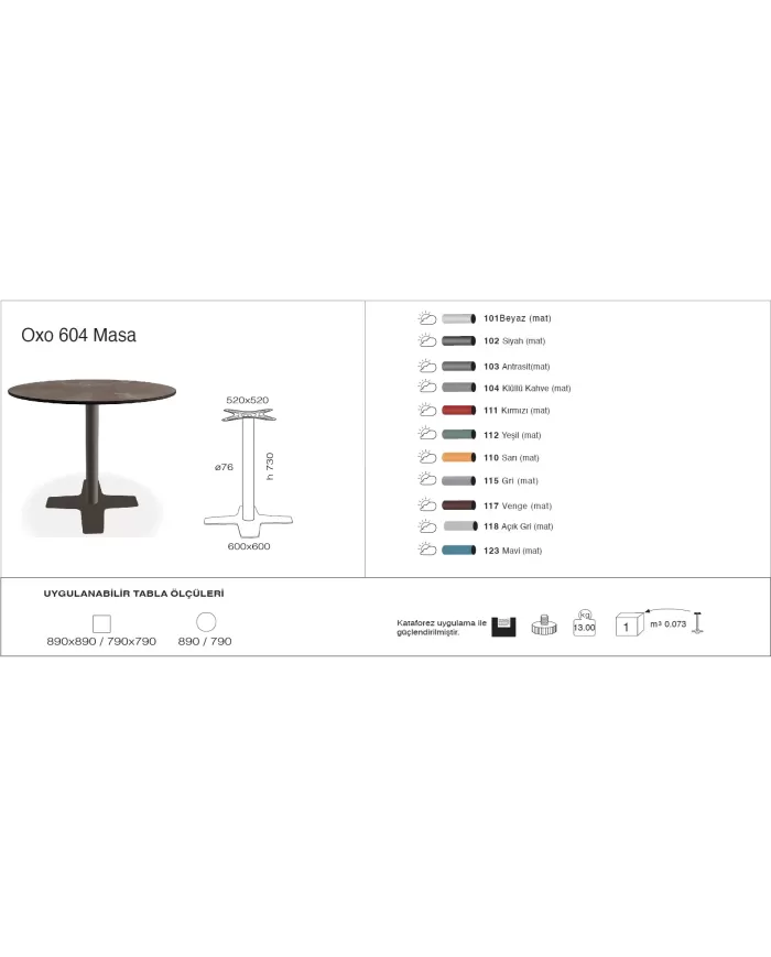 Oxo 604 Masa Ø79 / Ø89