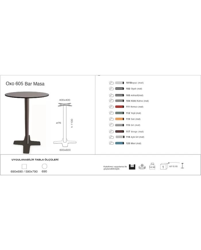 Oxo 605 Masa Ø69 - BAR