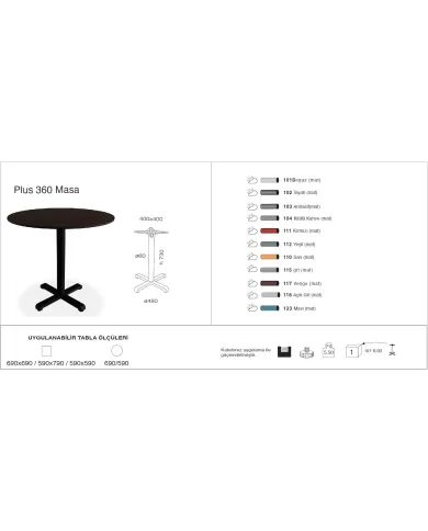 Plus 360 Masa Ø59 / Ø69 / 59x59 / 69x69