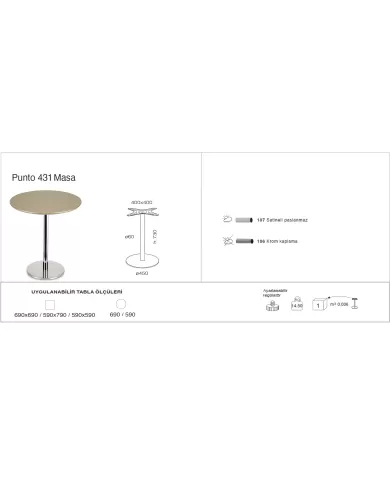 Punto 431 Masa Ø59 / Ø69 / 59x59 / 69x69
