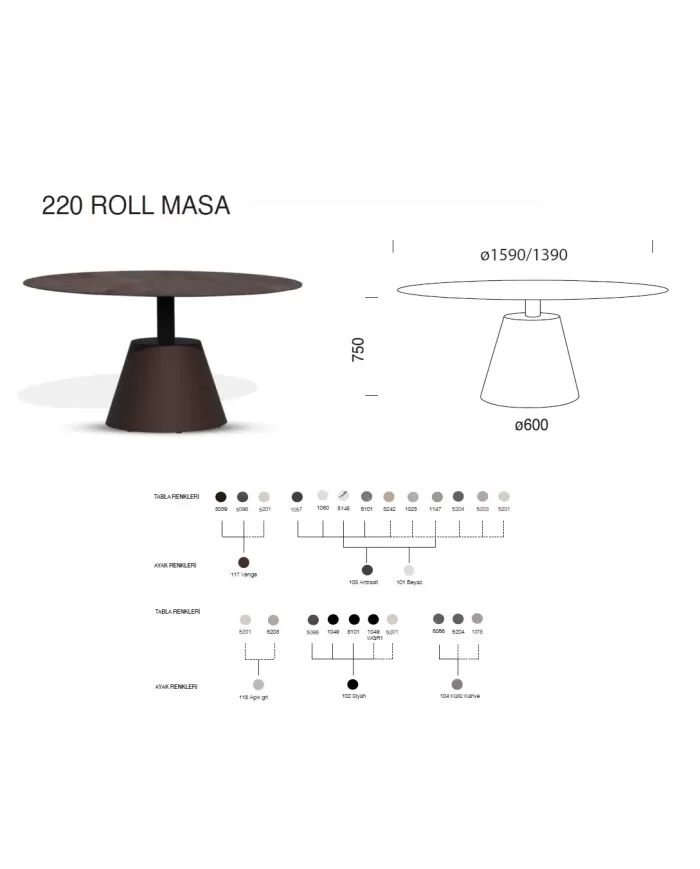 Roll 220 Masa Ø139 / Ø159