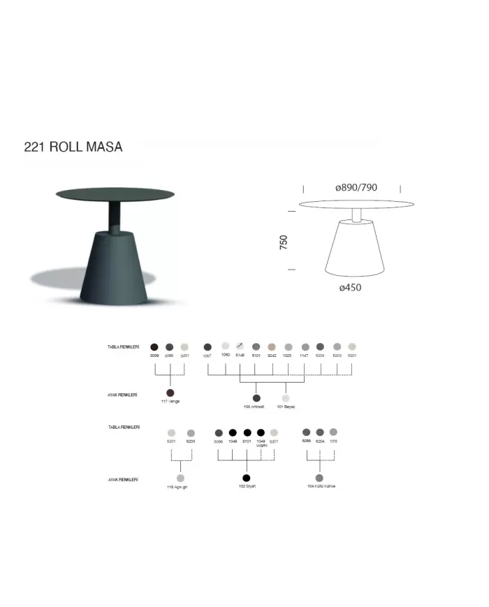 Roll 221 Masa Ø79 / Ø89