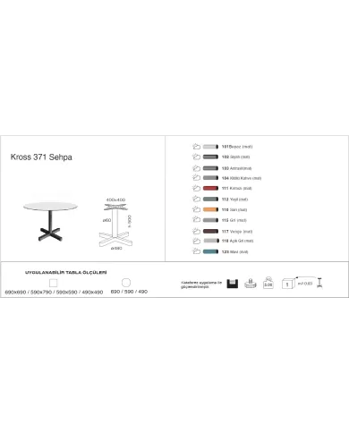 Kross 371 SEHPA Ø59 / Ø69 / 59x59 / 69x69