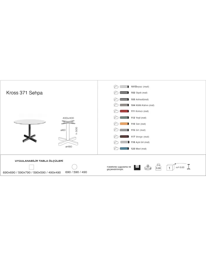 Kross 371 SEHPA Ø59 / Ø69 / 59x59 / 69x69