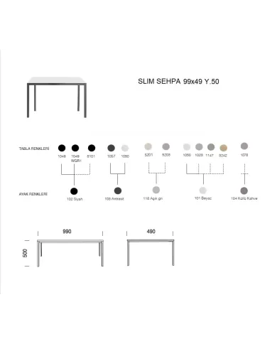 Slim Sehpa 49x99