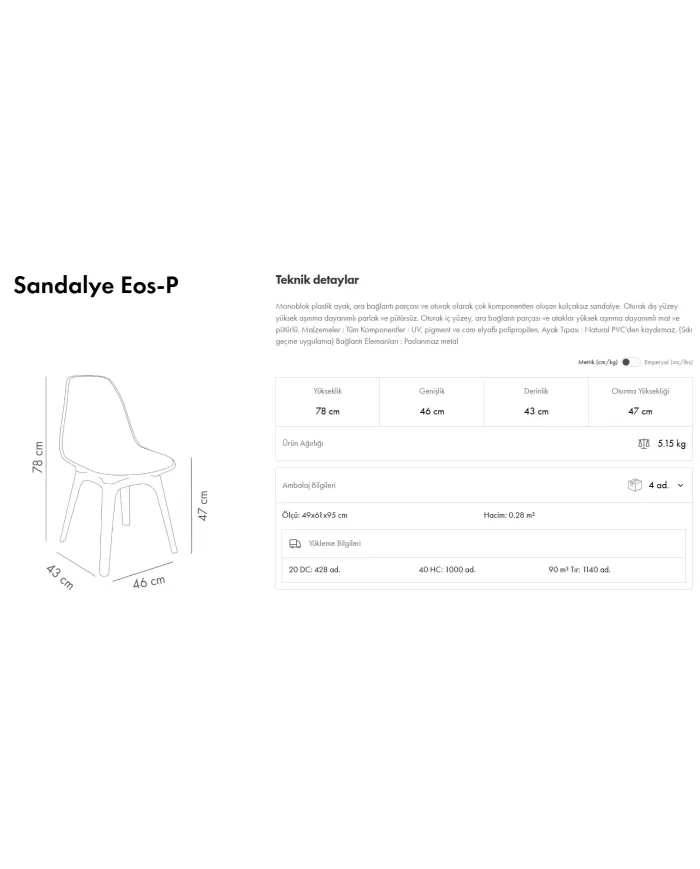 Eos-P Sandalye