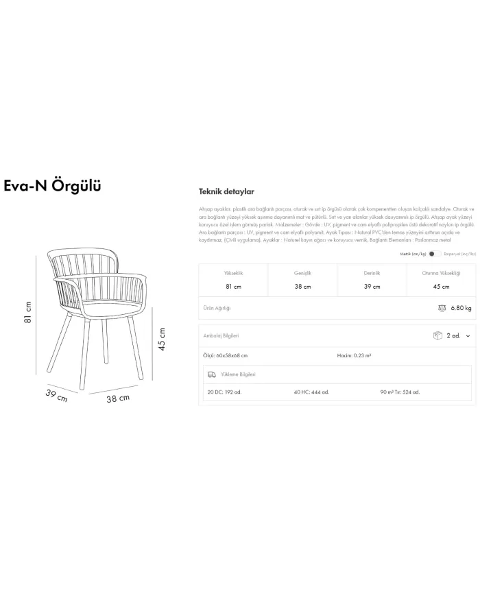 Eva-N Örgülü Koltuk