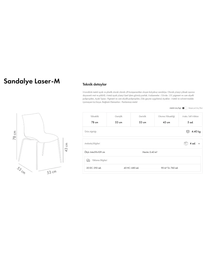 Laser-M Sandalye