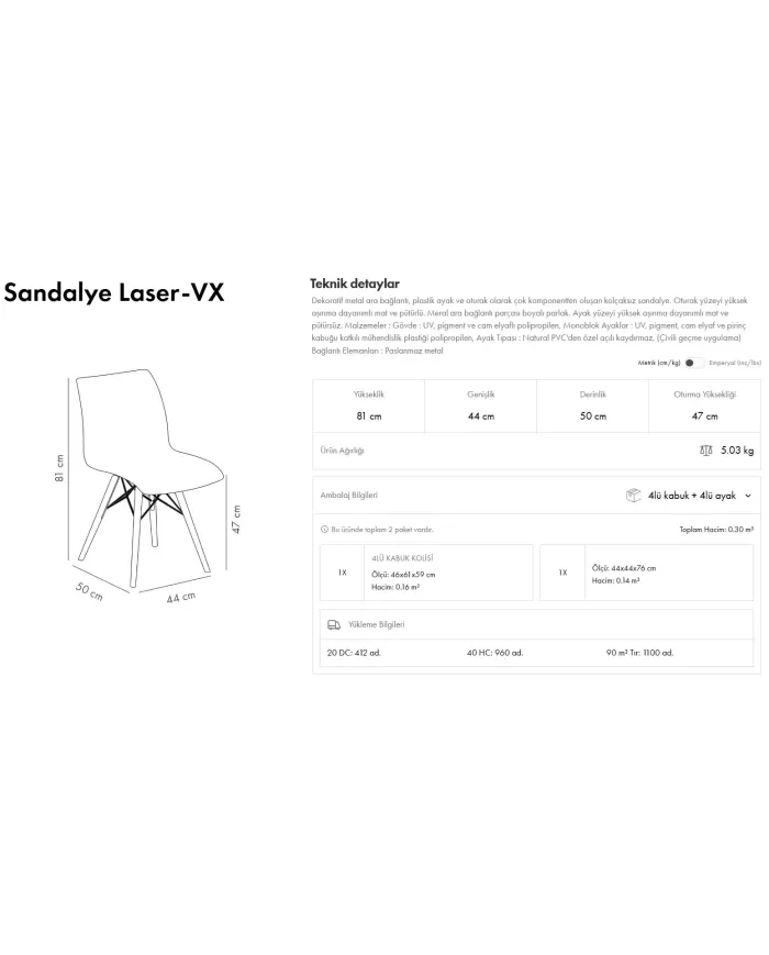Laser-VX Sandalye