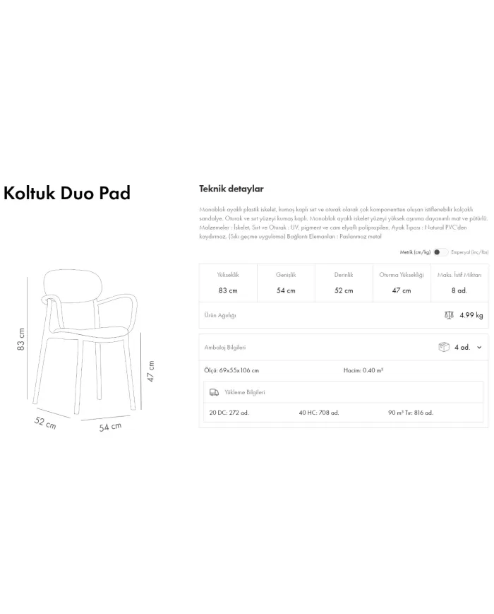 Duo Pad Koltuk