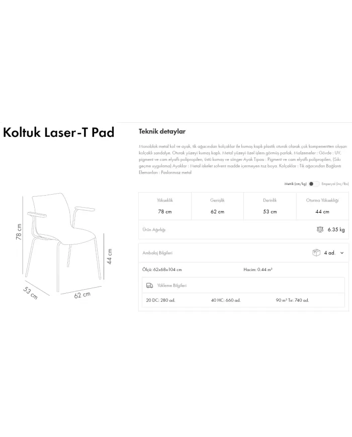 Laser-T Pad Koltuk