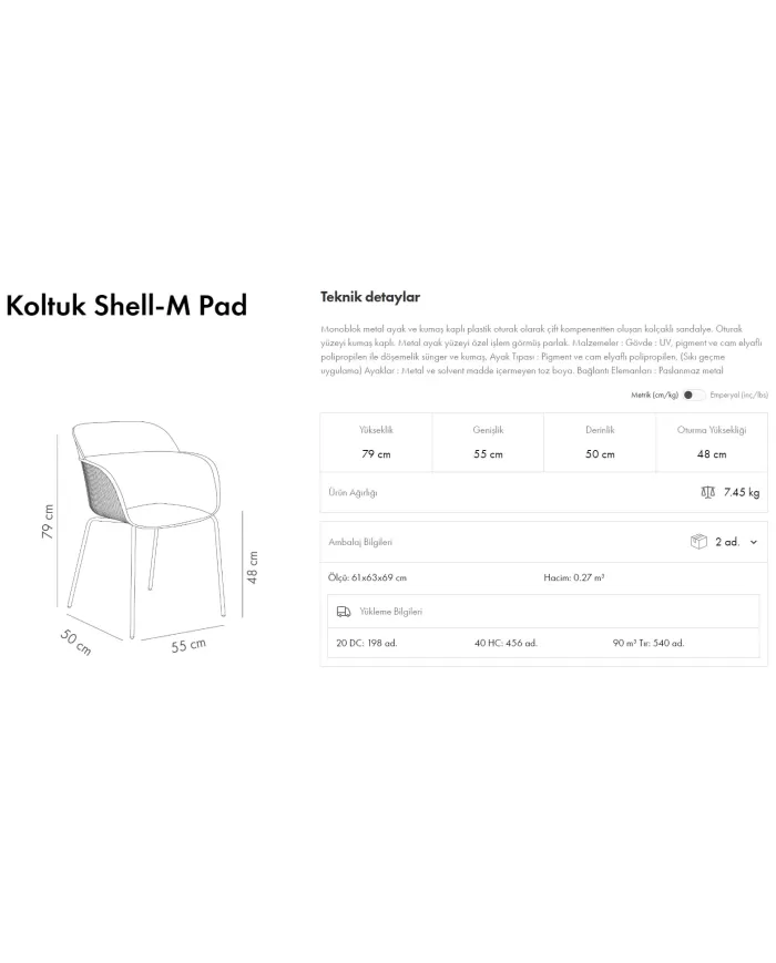 Shell-M Pad Koltuk