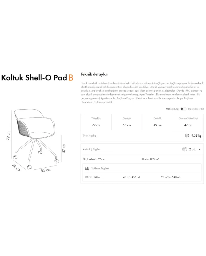 Shell-OB Pad Koltuk