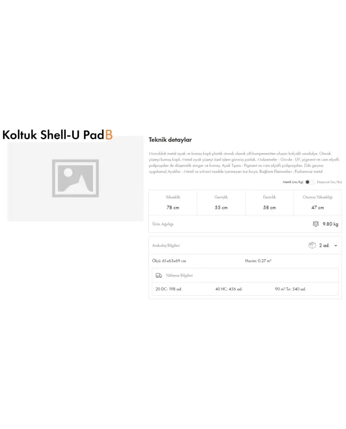 Shell-UB Pad Koltuk
