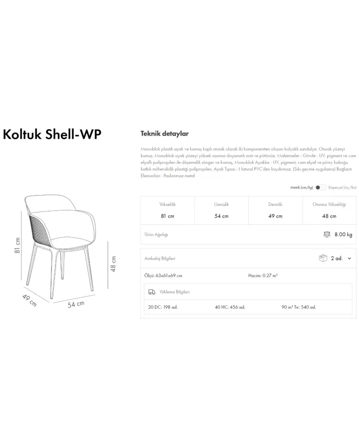 Shell-WP Pad Koltuk