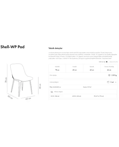 Shell-WP Pad Sandalye