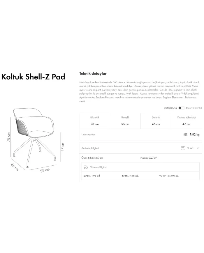Shell-Z Pad Koltuk