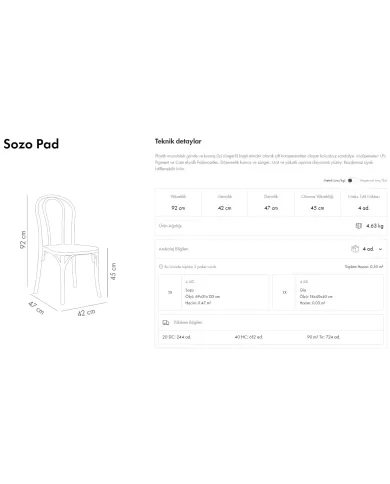 Sozo Pad Sandalye