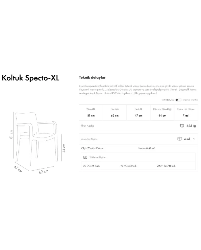 Specto-XL Pad Koltuk