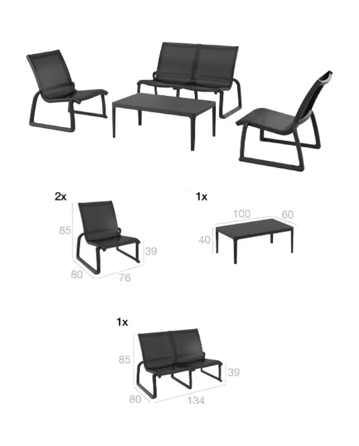 237 PACIFIC LOUNGE SET (KOLÇAKSIZ)