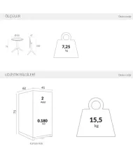 121 SKY KATLANIR MASA Ø60
