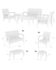 840 MIAMI LOUNGE SET (Minderli)