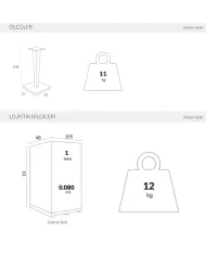 892 RIVA BAR MASA AYAĞI 45x45x104