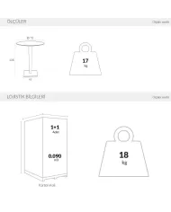 886 RIVA YUVARLAK BAR MASA Ø70 cm