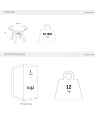 146 TRUVA MASA Ø105 cm (5 kişilik)