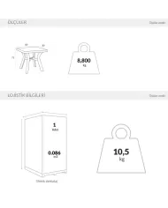 168 VİVA MASA 80x80 cm (4 kişilik)