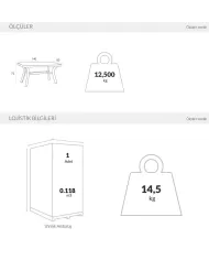 182 ROMA MASA 80x140 cm (6 kişilik)