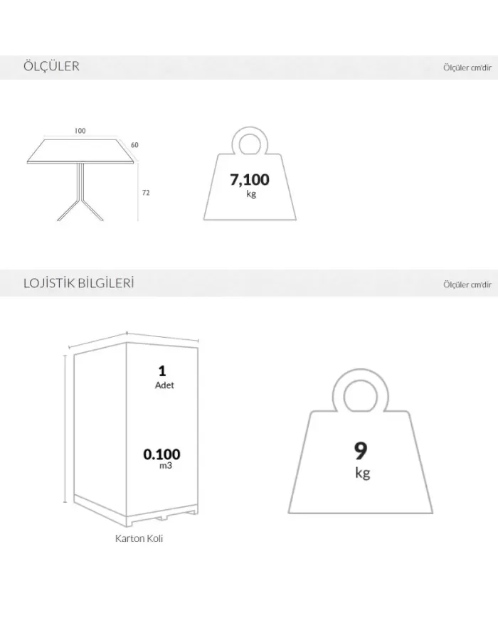 194 KATLANIR MASA 60x100 cm