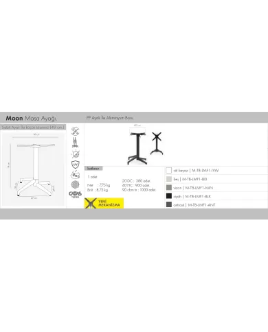Moon Masa Katlanır Ayak