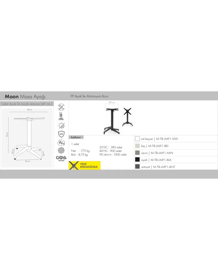 Moon Masa Katlanır Ayak