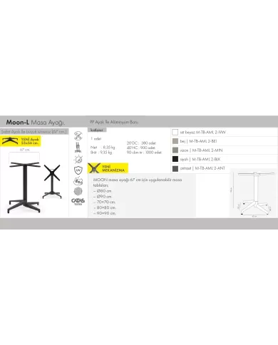 Moon-L Masa Katlanır Ayak