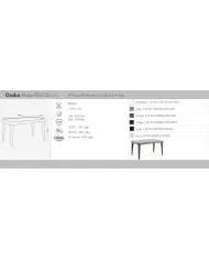 Osaka-X Masa 90x150 | Camlı