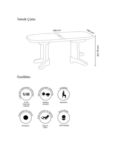 LAGUNA (100x165 cm - 6 kişilik)