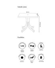 FAVORİ (80x80 cm - 4 kişilik)
