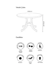 FAVORİ (Ø120 cm - 6 kişilik)