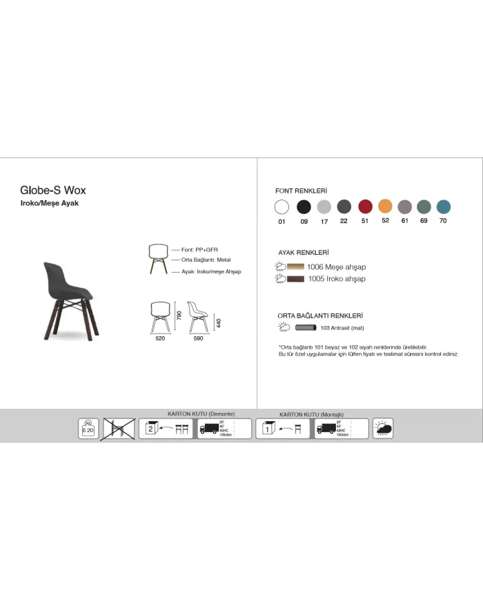 Globe-S Wox (iroko/meşe)