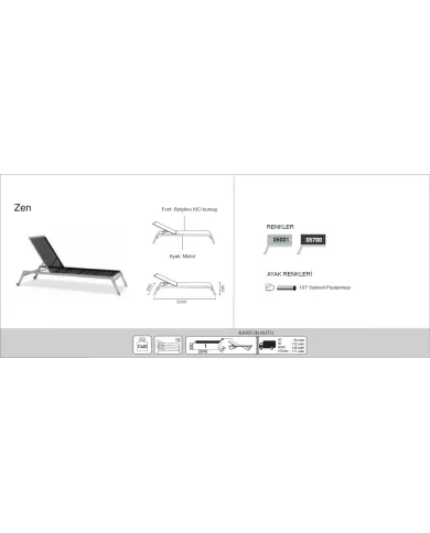 Zen Şezlong (Paslanmaz)