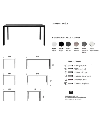 MAXIMA MASA (89x89, 179x89, 214x99)