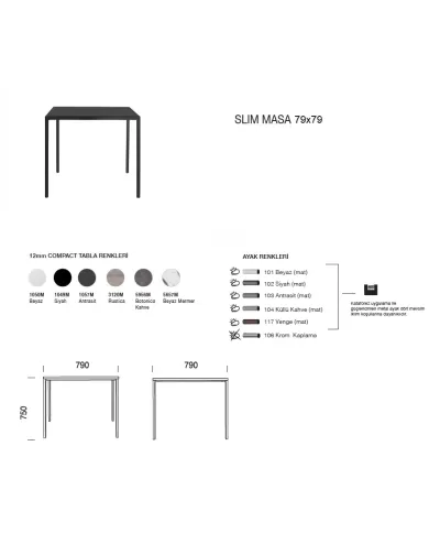 Slim Masa 79x79