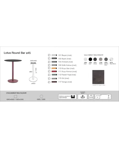 Lotus Round (45) Masa (59/69) - BAR