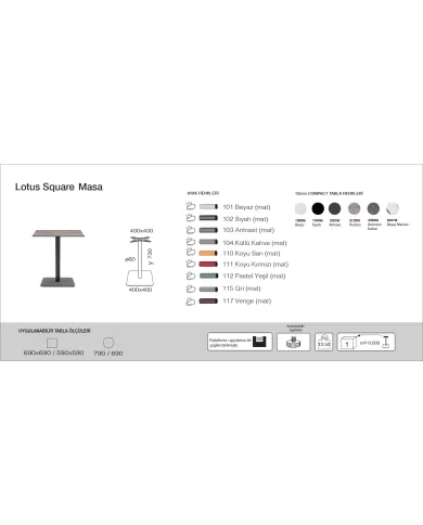 Lotus Square (40) Masa (59/69/79)