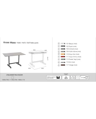 Kross Masa (119X69, 119X79, 139x79)